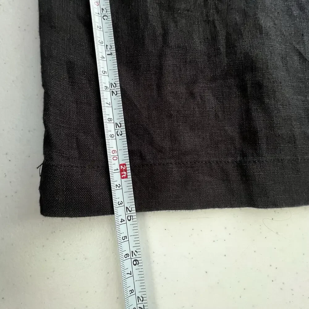 REFORMATION Naomi Linen Jumpsuit Black Women's Size 12 (Missing matching‎ belt)